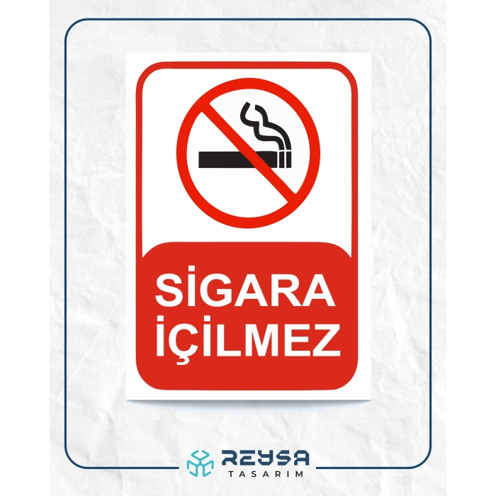 Sigara İçilmez Sticker 20X28 Cm