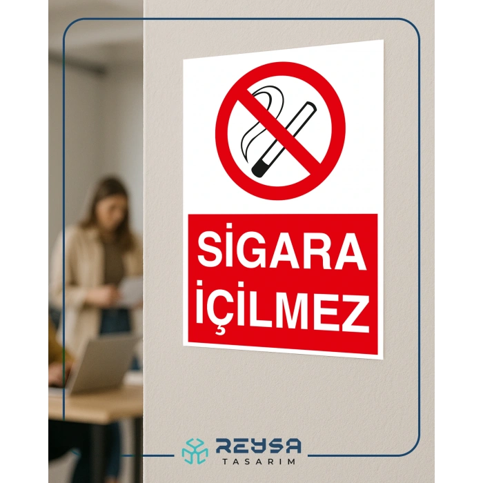 Sigara İçilmez Sticker 20X28 Cm