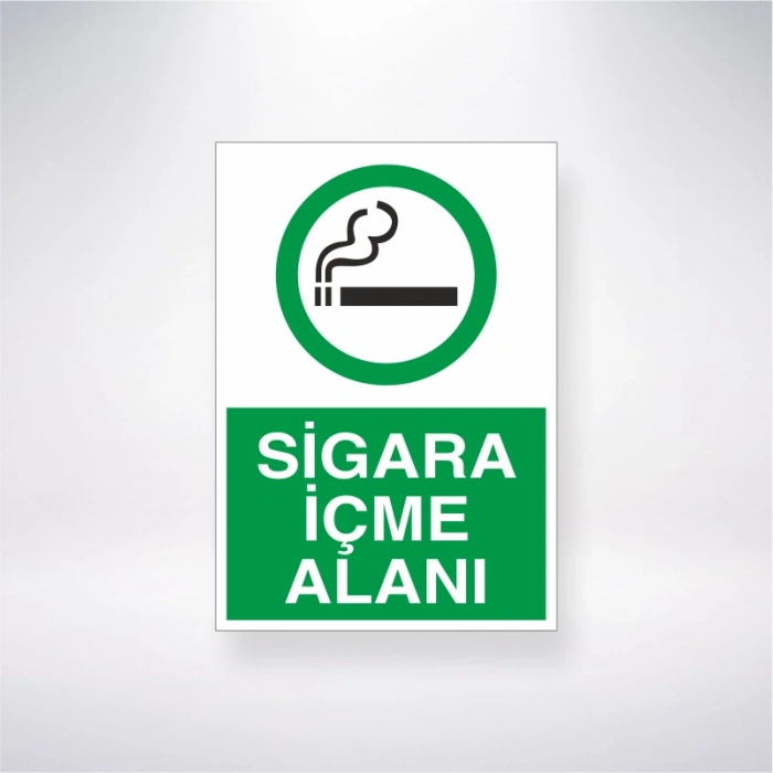 Sigara İçme Alanı Sticker 20X28 Cm