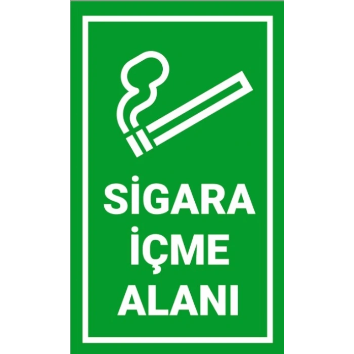 Sigara İçme Alanı Sticker 20X28 Cm