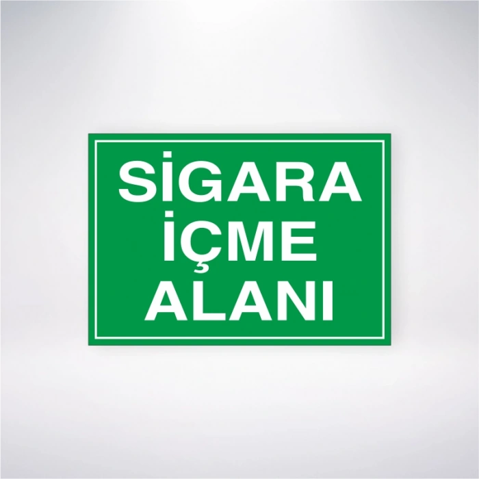 Sigara İçme Alanı Sticker 20X28 Cm