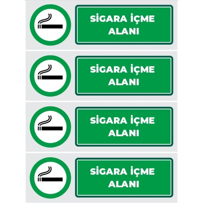 Sigara İçme Alanı Sticker 20X28 Cm
