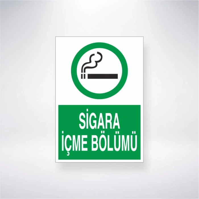 Sigara İçme Bölümü Sticker 20X28 Cm
