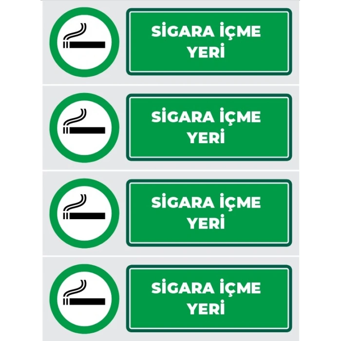 Sigara İçme Yeri Sticker 20X28 Cm