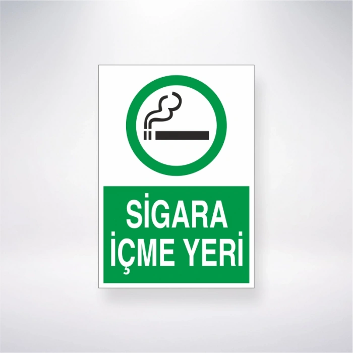 Sigara İçme Yeri Sticker 20X28 Cm