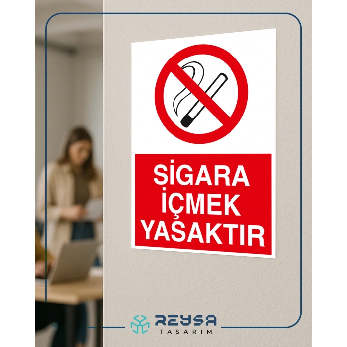 Sigara İçmek Yasaktır Sticker 20X28 Cm