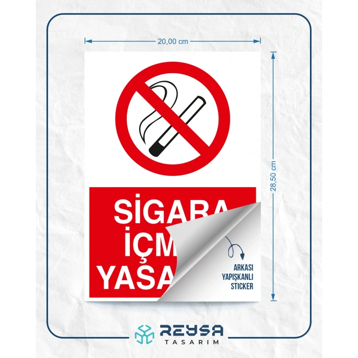 Sigara İçmek Yasaktır Sticker 20X28 Cm