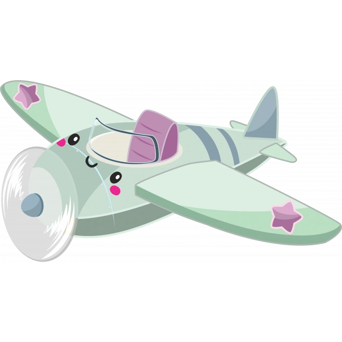 Şirin Uçak Duvar Stickerı