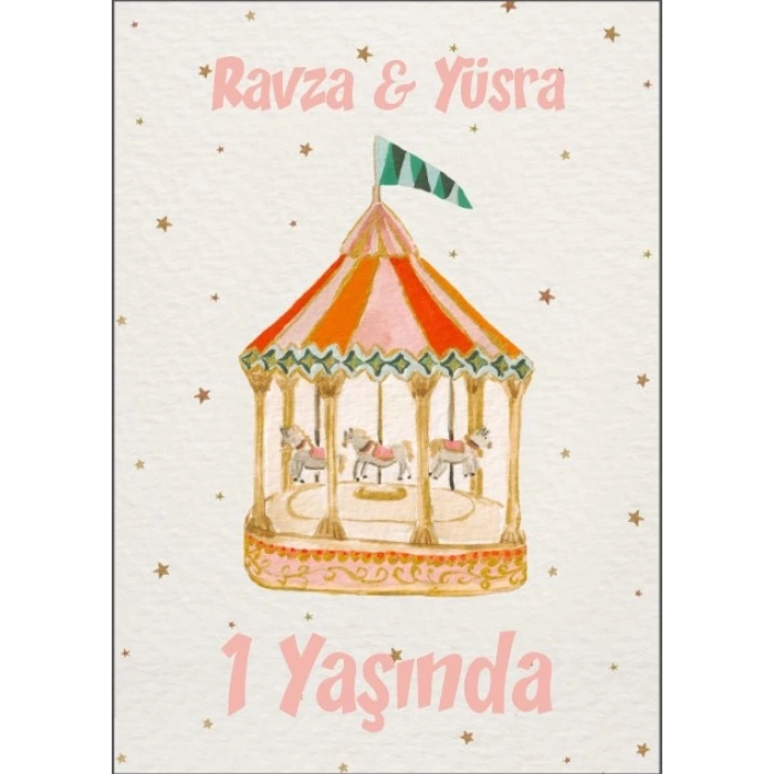 Sirk Temalı Doğum Günü Afişi 35X50 cm