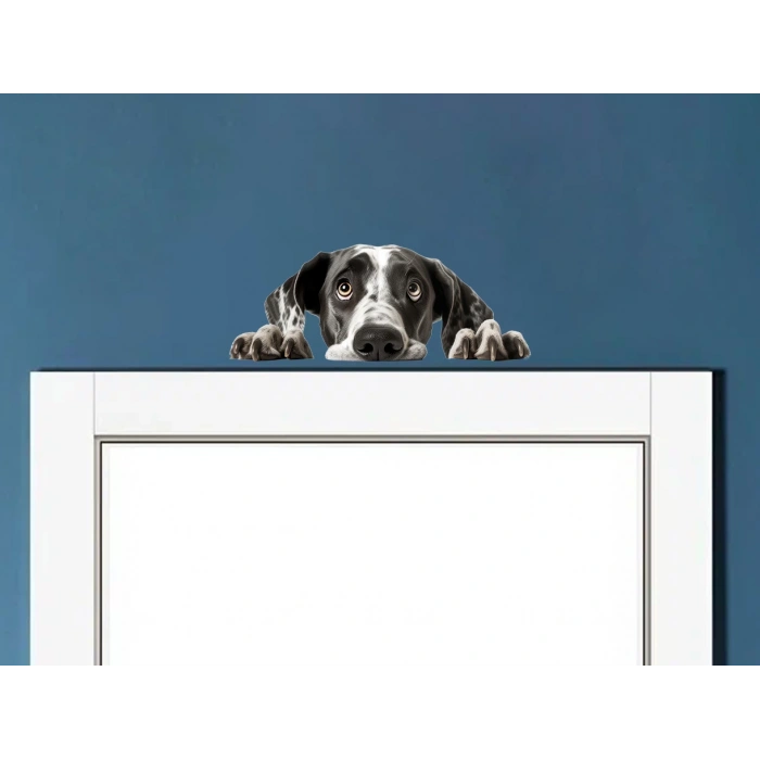 Siyah Beyaz Benekli Köpek Duvar Stickerı