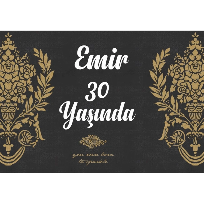 Klasik Temalı Doğum Günü Afişi 70X100 cm