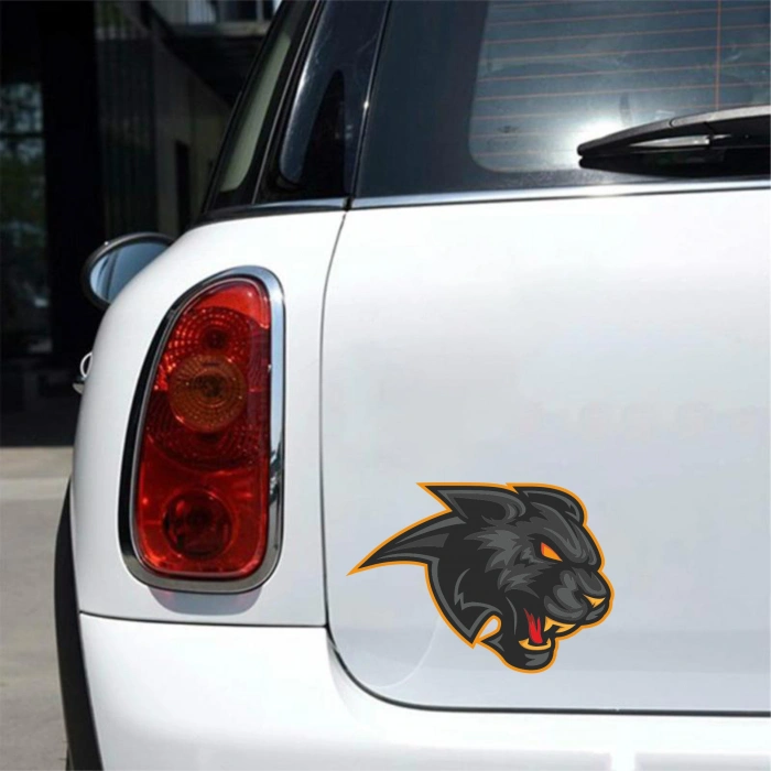 Siyah Panter Sticker 10x10 cmRenkli Sticker