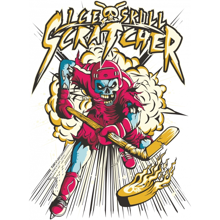 Skater İskelet Sticker 10x10 cmRenkli Sticker