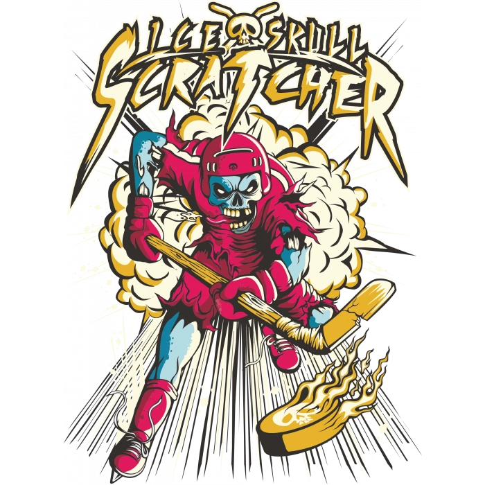 Hokey Kurukafa Sticker 10x10 cmRenkli Sticker