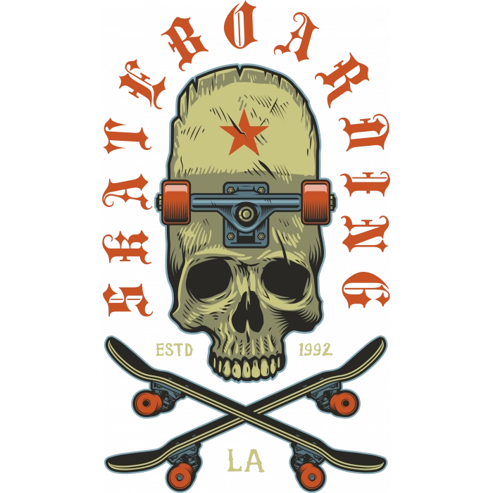 skate sticker 23 10x10 cmRenkli Sticker