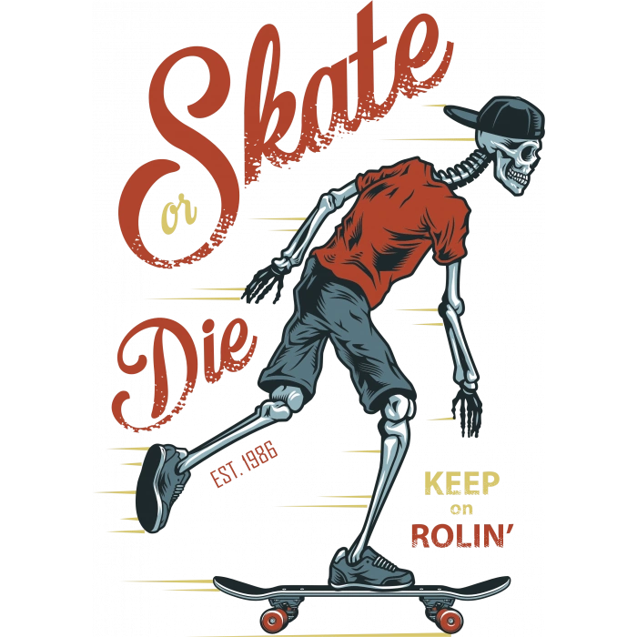 skate sticker 24 10x10 cmRenkli Sticker