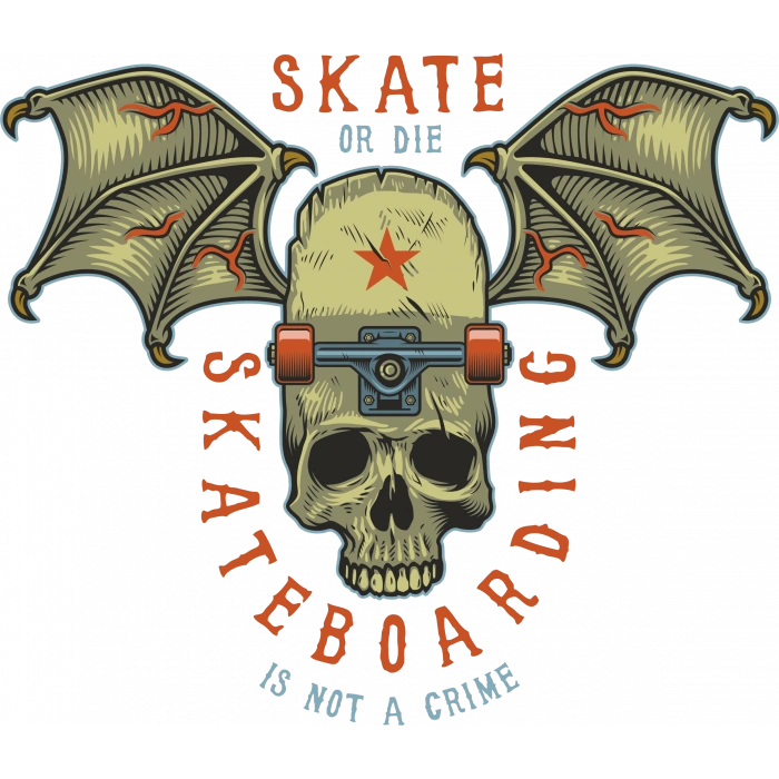 skate sticker 25 10x10 cmRenkli Sticker