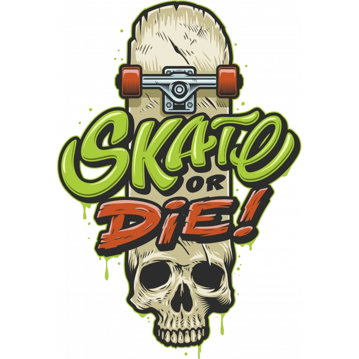 skate sticker 26 10x10 cmRenkli Sticker