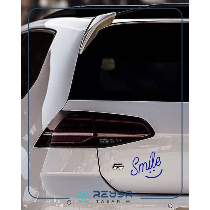 Smile Sticker 17x17 Cm Mavi