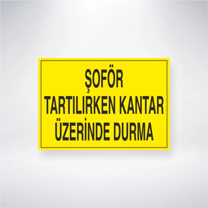 Şoför Tartılırken Kantar Üzerinde Durma Sticker 20X28 Cm