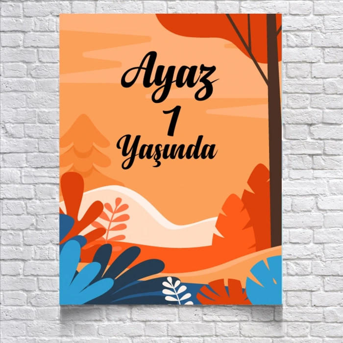 Sonbahar Temalı Doğum Günü Afişi 100X150 cm