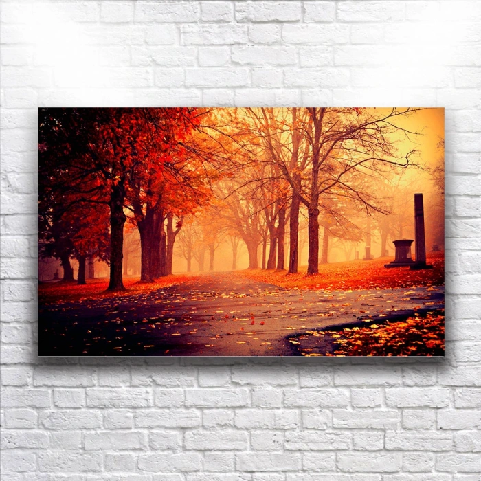 Sonbahar Ve Ağaçlar Kanvas