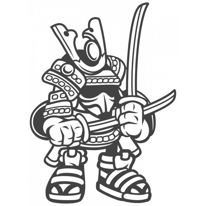 şövalye Sticker 10x10 cmRenkli Sticker