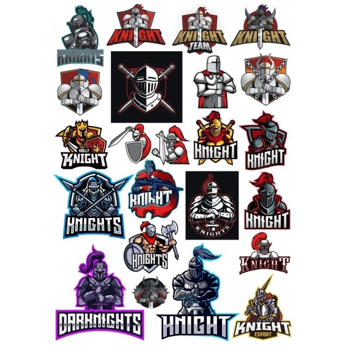 Şövalye Sticker Set 18 Parça Telefon, Tablet, Defter, Laptop Sticker