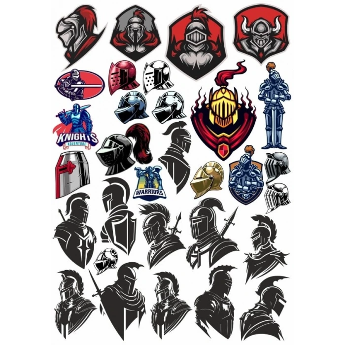 Şövalyeler Sticker Set 25 Parça Telefon, Tablet, Defter, Laptop Sticker