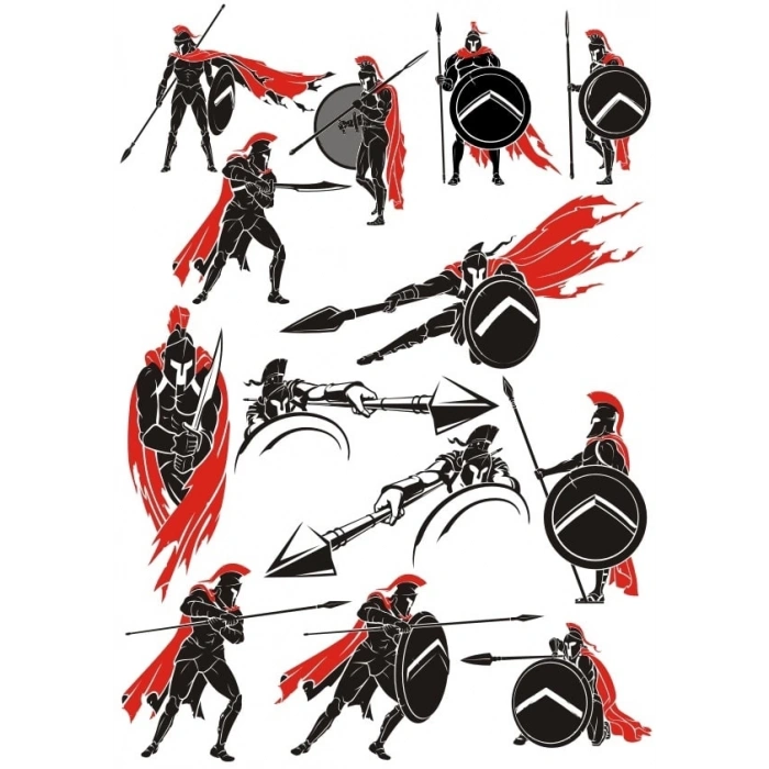 Spartalı Sticker Set 2 20 Parça Telefon, Tablet, Defter, Laptop Sticker