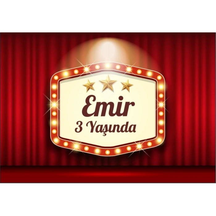 Star Temalı Doğum Günü Afişi 50X70 Cm 50X70 cm