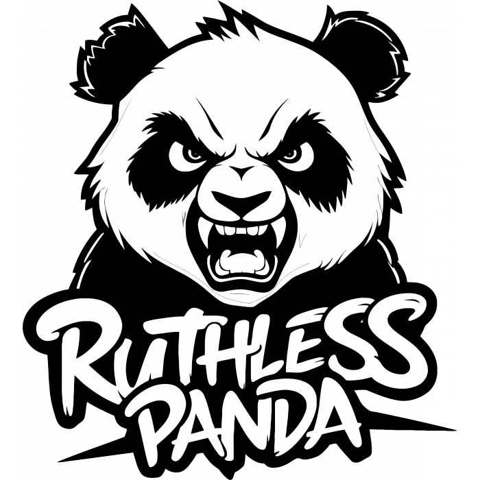 Ruthless panda Stickert 10x10 cmRenkli Sticker