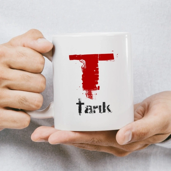 T Harfi İsme Özel Kupa