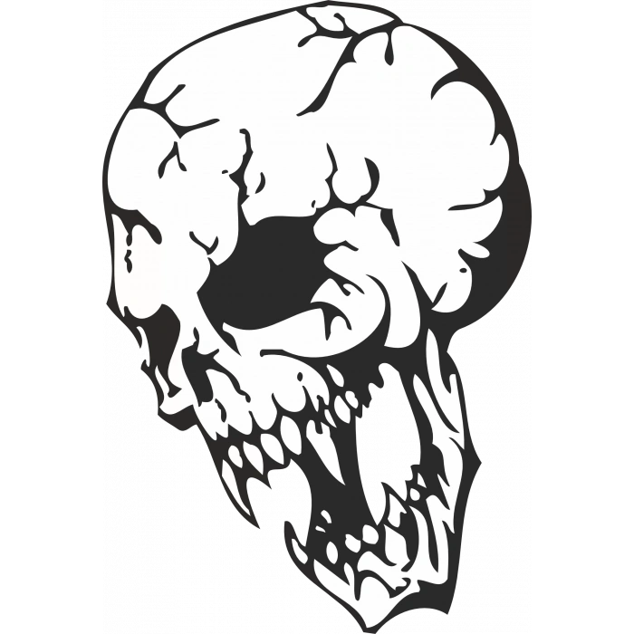 Vampir Kurukafa Sticker 10x10 cmRenkli Sticker