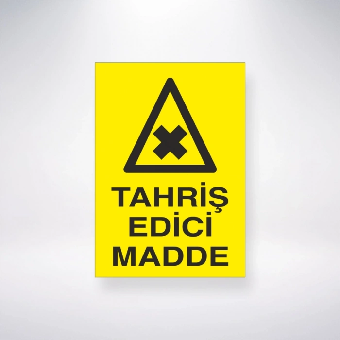 Tahriş Edici Madde Sticker 20X28 Cm