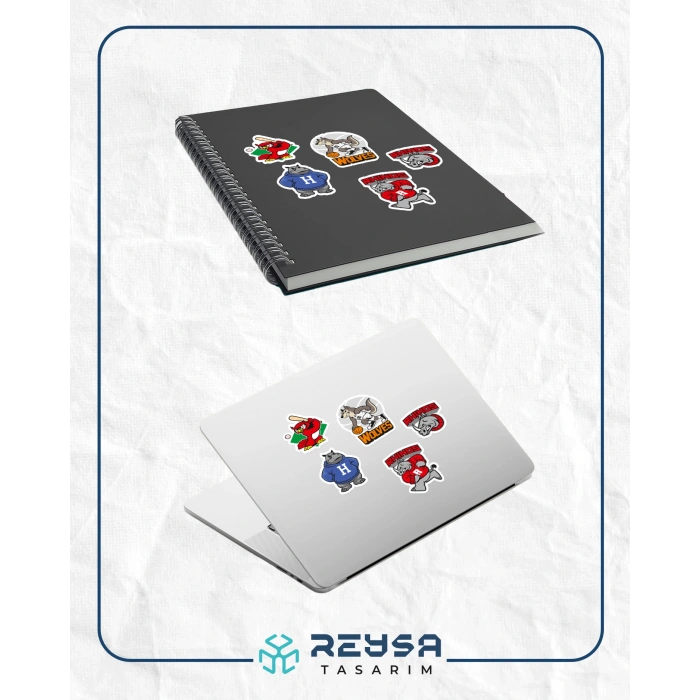 Takım Maskotları Sticker Set-1 20 Parça Telefon, Tablet, Defter, Laptop Sticker