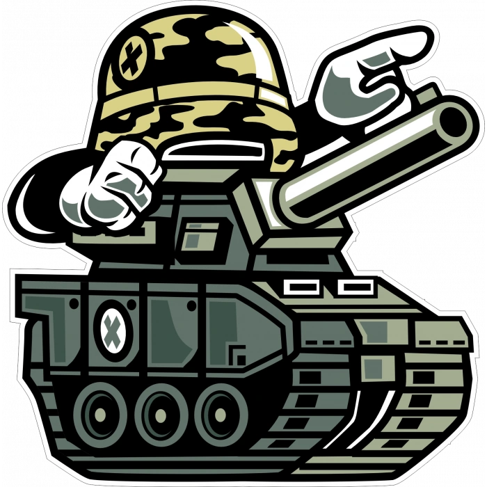 Tank Sticker 10x10 cmRenkli Sticker