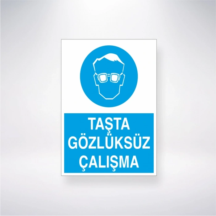 Taşta Gözlüksüz Çalışma Sticker 20X28 Cm