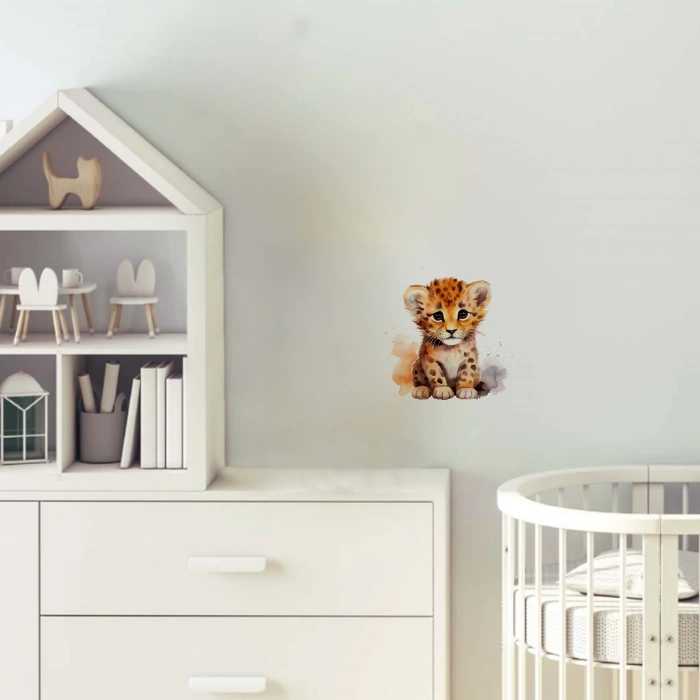 Tatlı Leopar Yavrusu Çocuk Odası Stickerı