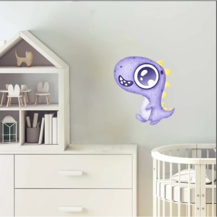 Tatlı Mor Dinozor Stickerı