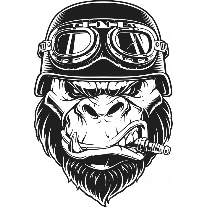 Goril Sticker 10x10 cmRenkli Sticker