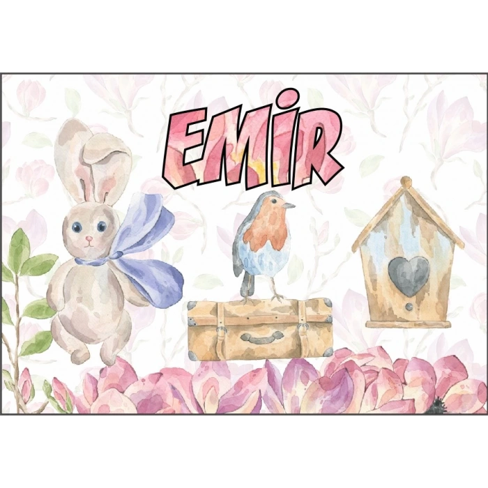 Tavşan Temalı Doğum Günü Afişi 50X70 cm