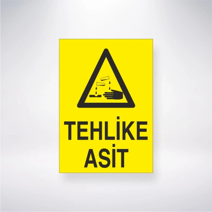 Tehlike Asit Sticker 20X28 Cm