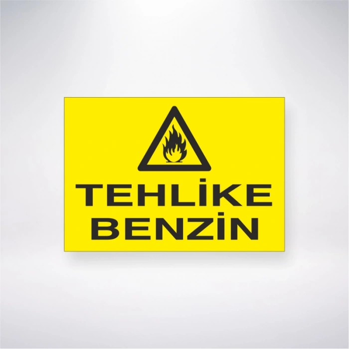 Tehlike Benzin Sticker 20X28 Cm
