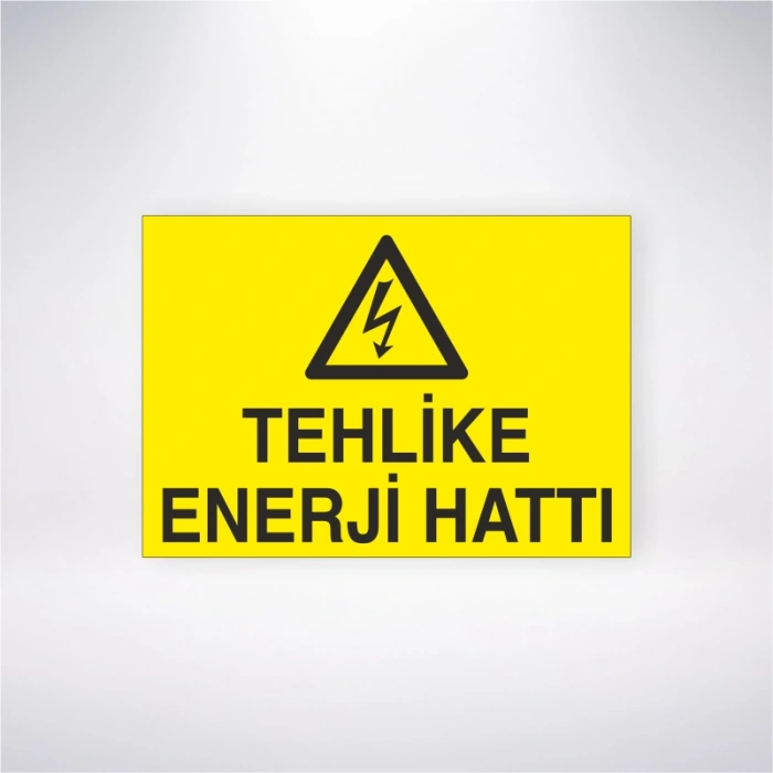 Tehlike Enerji Hattı Sticker 20X28 Cm