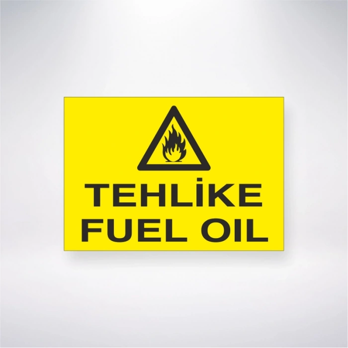Tehlike Fuel Oil Sticker 20X28 Cm