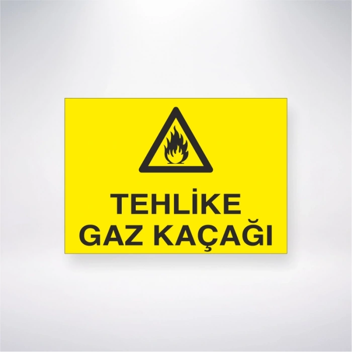 Tehlike Gaz Kaçağı Sticker 20X28 Cm