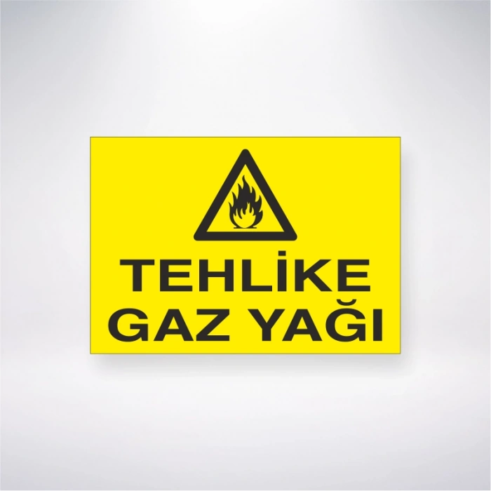 Tehlike Gaz Yağı Sticker 20X28 Cm