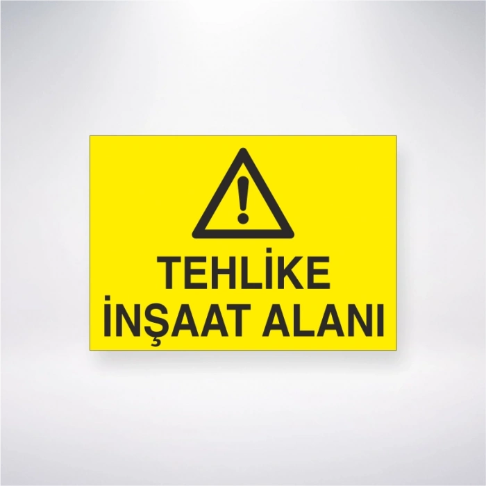 Tehlike İnşaat Alanı Sticker 20X28 Cm