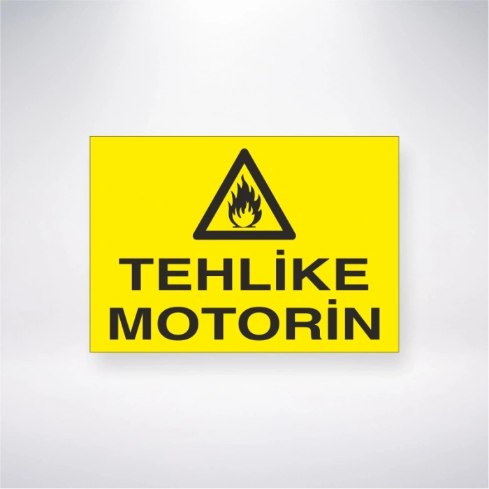 Tehlike Motorin Sticker 20X28 Cm